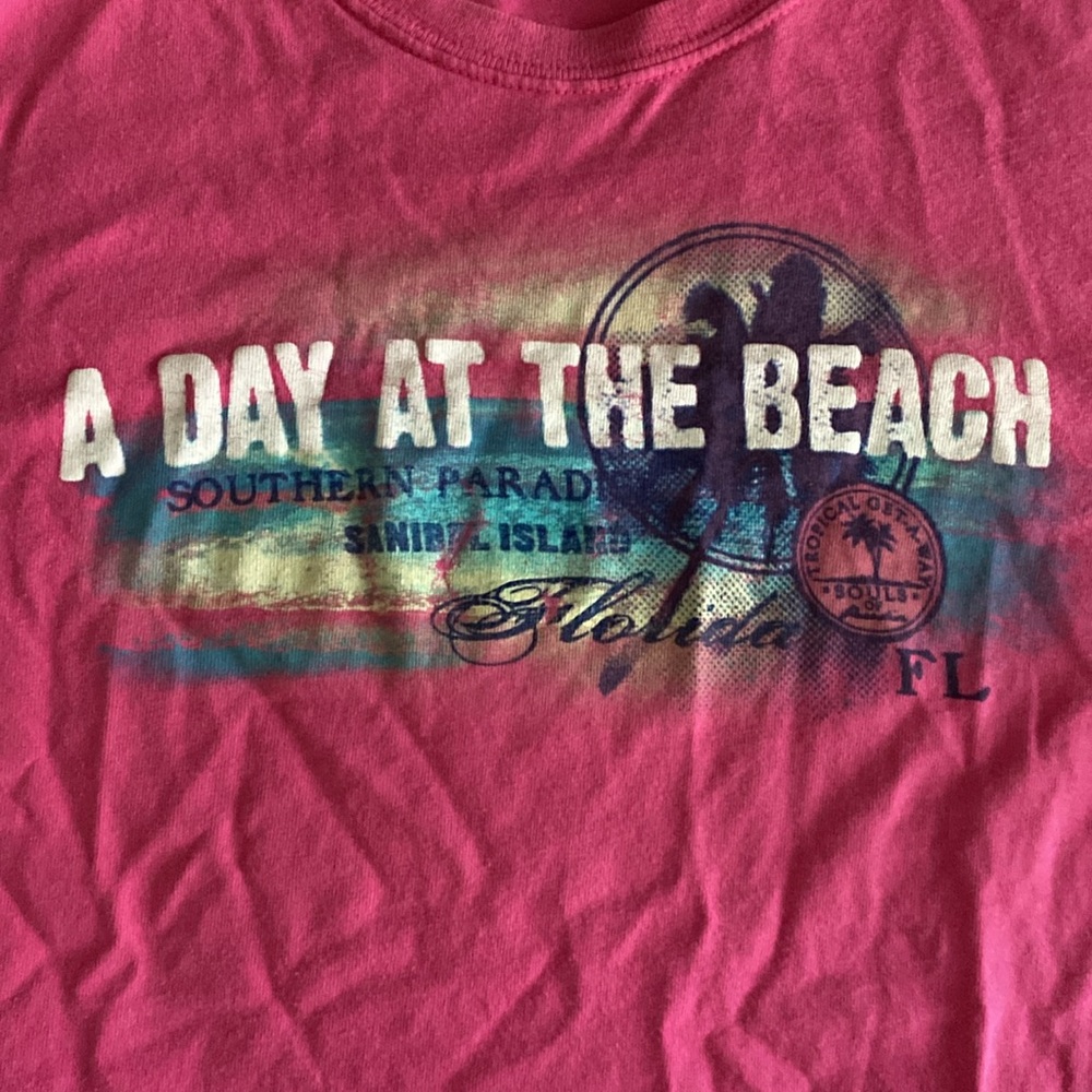 Bright Pink A Day At The Beach Sanibel Island, FL t-shirt - Picture 5 of 17